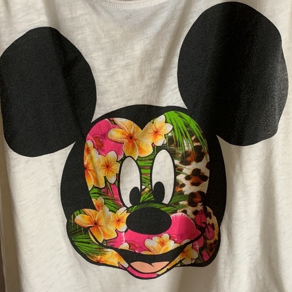 Floral Mickey Mouse tank top by Disney Size XL, see measurements good condition - Picture 2 of 4
